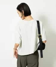 FMKJA02150 MICHEL KLEIN(ミッシェルクラン) イニシャル刺繍Ｔシャツ(無地） ライトグレー