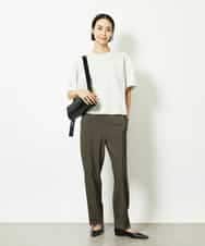 FMKJA02150 MICHEL KLEIN(ミッシェルクラン) イニシャル刺繍Ｔシャツ(無地） ライトグレー