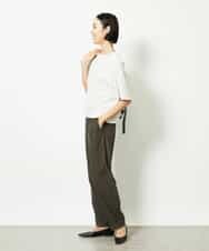 FMKJA02150 MICHEL KLEIN(ミッシェルクラン) イニシャル刺繍Ｔシャツ(無地） ライトグレー
