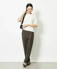 FMKJA02150 MICHEL KLEIN(ミッシェルクラン) イニシャル刺繍Ｔシャツ(無地） ライトグレー