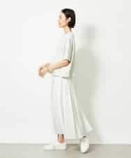 FMKJA02150 MICHEL KLEIN(ミッシェルクラン) イニシャル刺繍Ｔシャツ(無地） ライトグレー