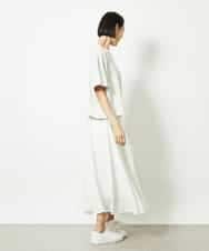 FMKJA02150 MICHEL KLEIN(ミッシェルクラン) イニシャル刺繍Ｔシャツ(無地） ライトグレー