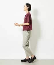 FMKJA02150 MICHEL KLEIN(ミッシェルクラン) イニシャル刺繍Ｔシャツ(無地） ライトグレー
