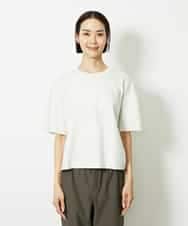 FMKJA02150 MICHEL KLEIN(ミッシェルクラン) イニシャル刺繍Ｔシャツ(無地） ライトグレー
