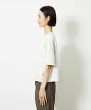 FMKJA02150 MICHEL KLEIN(ミッシェルクラン) イニシャル刺繍Ｔシャツ(無地） ライトグレー