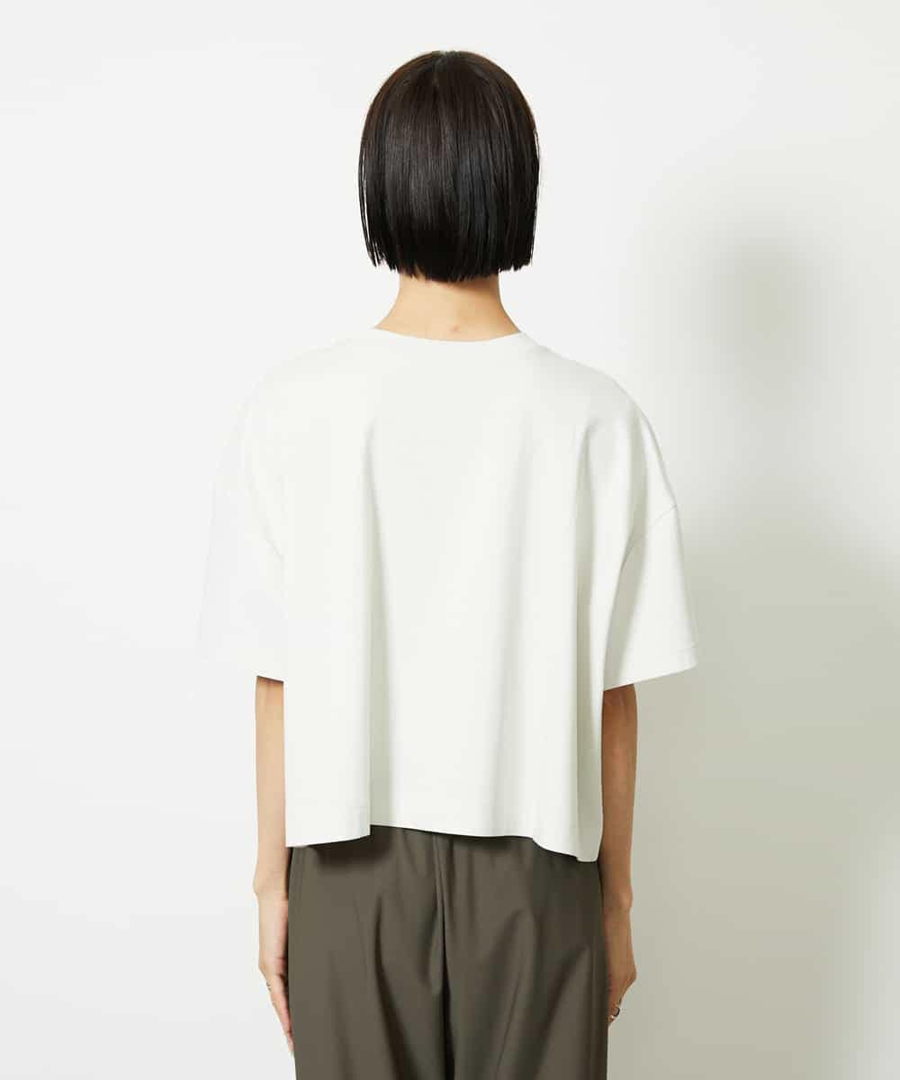 FMKJA02150 MICHEL KLEIN(ミッシェルクラン) イニシャル刺繍Ｔシャツ(無地） ライトグレー
