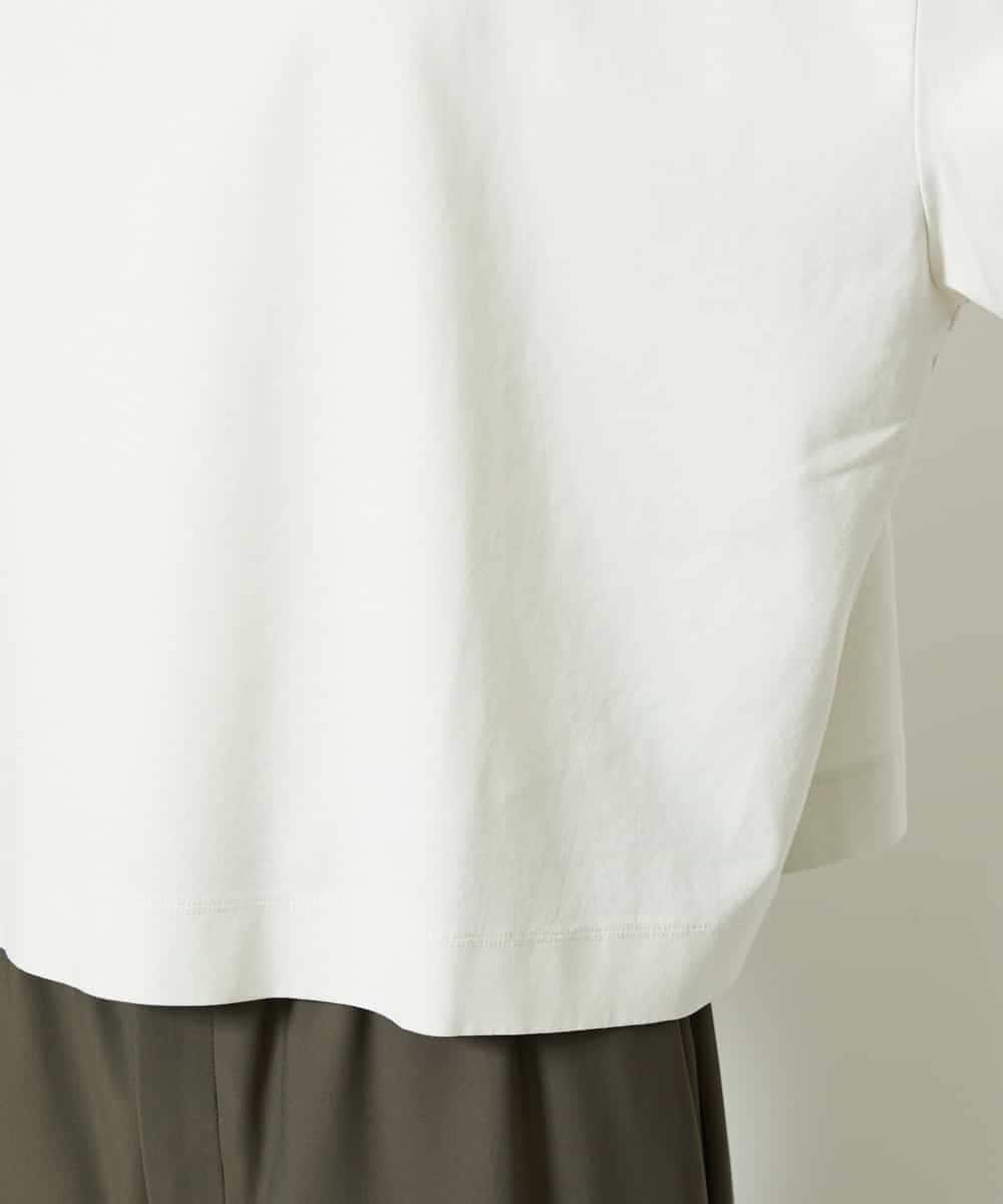 FMKJA02150 MICHEL KLEIN(ミッシェルクラン) イニシャル刺繍Ｔシャツ(無地） ライトグレー