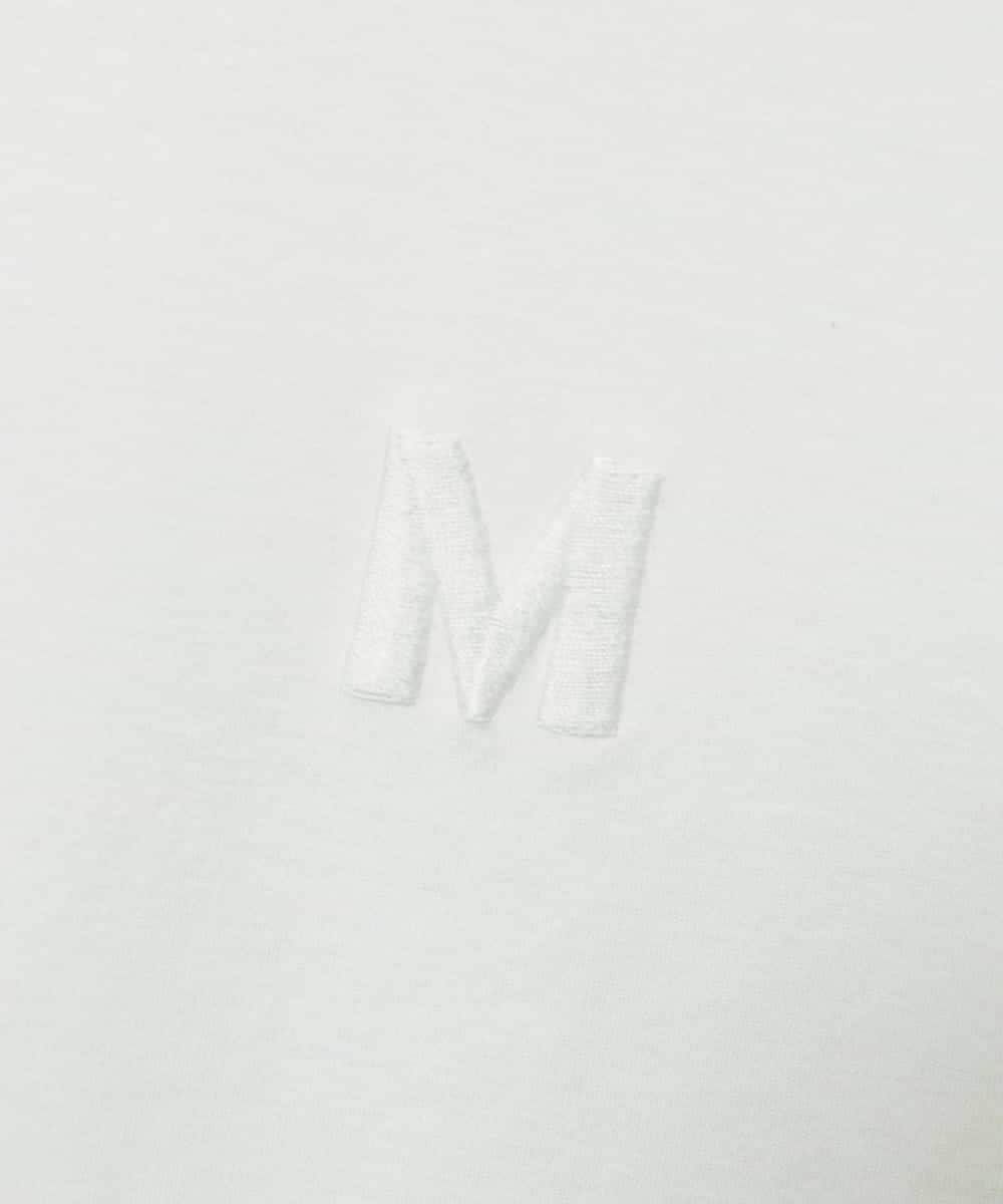 FMKJA02150 MICHEL KLEIN(ミッシェルクラン) イニシャル刺繍Ｔシャツ(無地） ライトグレー