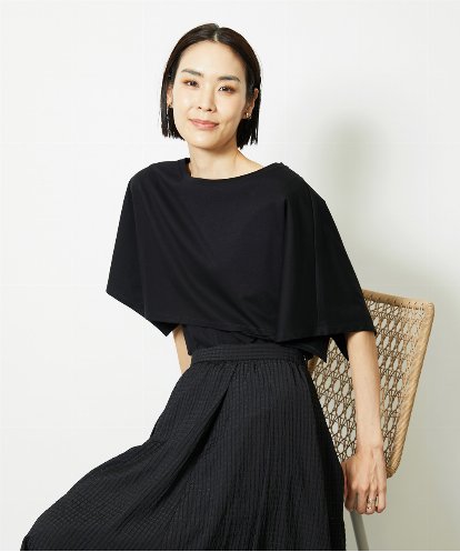 FMKJA03160 MICHEL KLEIN ケープスリーブカットソー