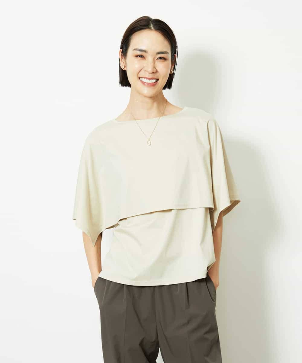 FMKJA03160 MICHEL KLEIN ケープスリーブカットソー