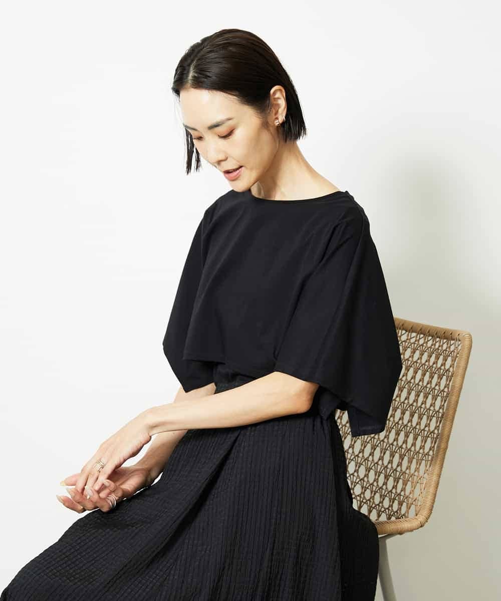 FMKJA03160 MICHEL KLEIN ケープスリーブカットソー