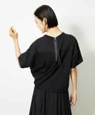 FMKJA05180 MICHEL KLEIN(ミッシェルクラン) [セットアップ対応]トリオシアーチェックカットソー ブラック