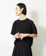 FMKJA05180 MICHEL KLEIN(ミッシェルクラン) [セットアップ対応]トリオシアーチェックカットソー ブラック