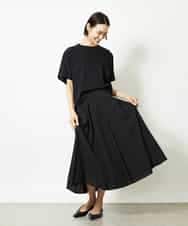 FMKJA05180 MICHEL KLEIN(ミッシェルクラン) [セットアップ対応]トリオシアーチェックカットソー ブラック
