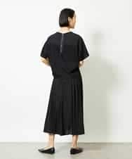 FMKJA05180 MICHEL KLEIN(ミッシェルクラン) [セットアップ対応]トリオシアーチェックカットソー ブラック