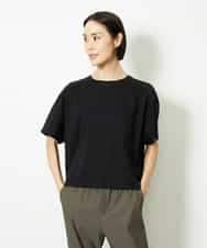 FMKJA05180 MICHEL KLEIN(ミッシェルクラン) [セットアップ対応]トリオシアーチェックカットソー ブラック