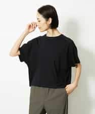 FMKJA05180 MICHEL KLEIN(ミッシェルクラン) [セットアップ対応]トリオシアーチェックカットソー ブラック