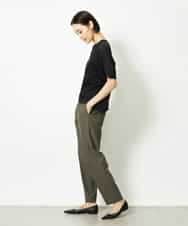 FMKJA05180 MICHEL KLEIN(ミッシェルクラン) [セットアップ対応]トリオシアーチェックカットソー ブラック