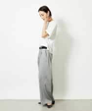 FMKJA05180 MICHEL KLEIN(ミッシェルクラン) [セットアップ対応]トリオシアーチェックカットソー ブラック