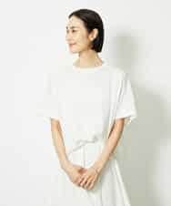 FMKJA05180 MICHEL KLEIN(ミッシェルクラン) [セットアップ対応]トリオシアーチェックカットソー ブラック