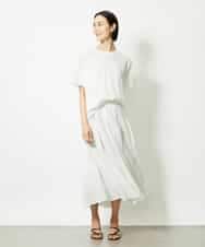 FMKJA05180 MICHEL KLEIN(ミッシェルクラン) [セットアップ対応]トリオシアーチェックカットソー ブラック