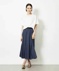 FMKJA05180 MICHEL KLEIN(ミッシェルクラン) [セットアップ対応]トリオシアーチェックカットソー ブラック
