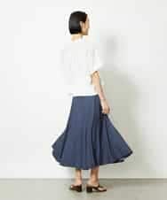 FMKJA05180 MICHEL KLEIN(ミッシェルクラン) [セットアップ対応]トリオシアーチェックカットソー ブラック