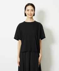 FMKJA05180 MICHEL KLEIN(ミッシェルクラン) [セットアップ対応]トリオシアーチェックカットソー ブラック