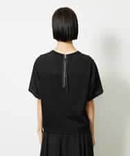 FMKJA05180 MICHEL KLEIN(ミッシェルクラン) [セットアップ対応]トリオシアーチェックカットソー ブラック