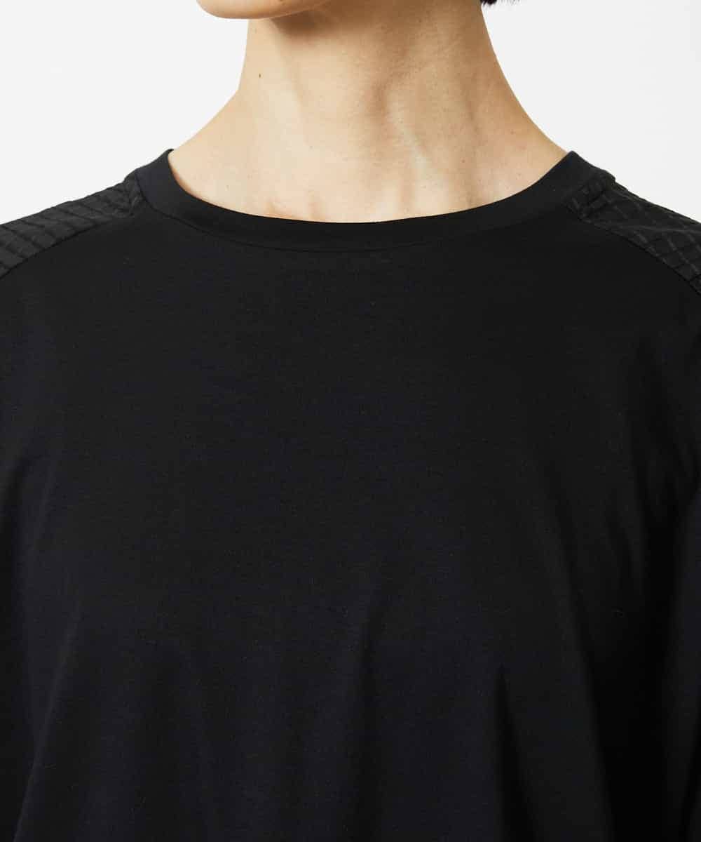FMKJA05180 MICHEL KLEIN(ミッシェルクラン) [セットアップ対応]トリオシアーチェックカットソー ブラック