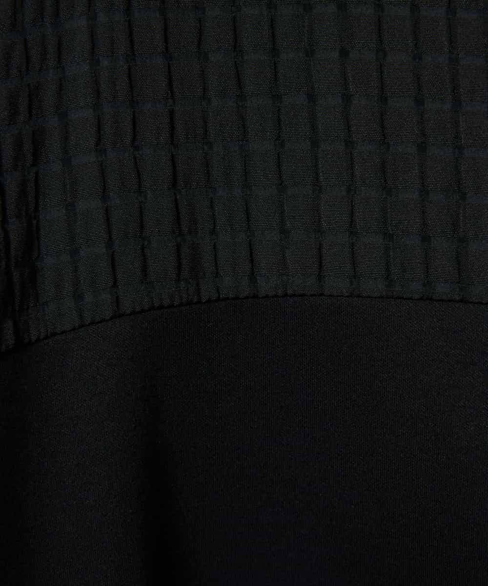 FMKJA05180 MICHEL KLEIN(ミッシェルクラン) [セットアップ対応]トリオシアーチェックカットソー ブラック