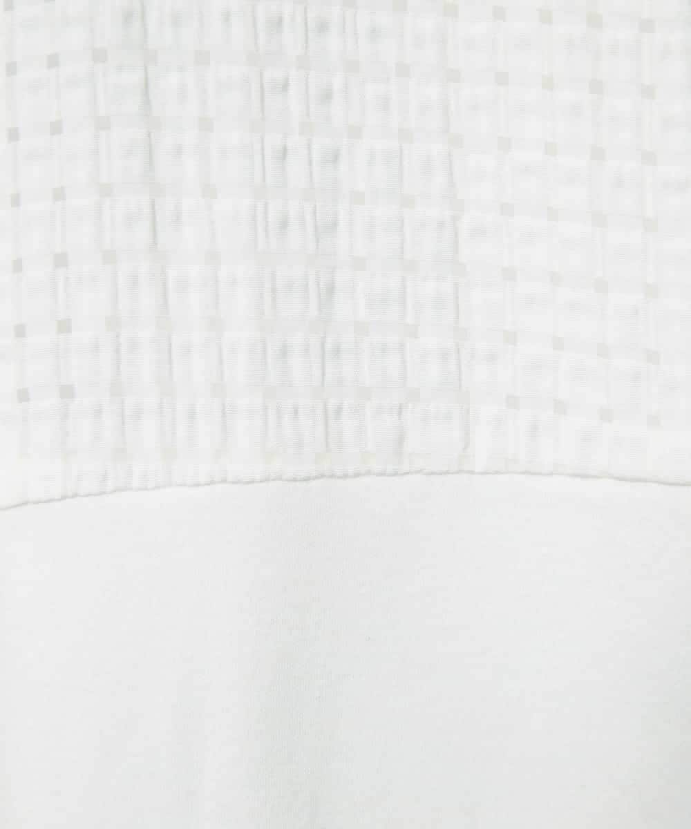 FMKJA05180 MICHEL KLEIN(ミッシェルクラン) [セットアップ対応]トリオシアーチェックカットソー ブラック