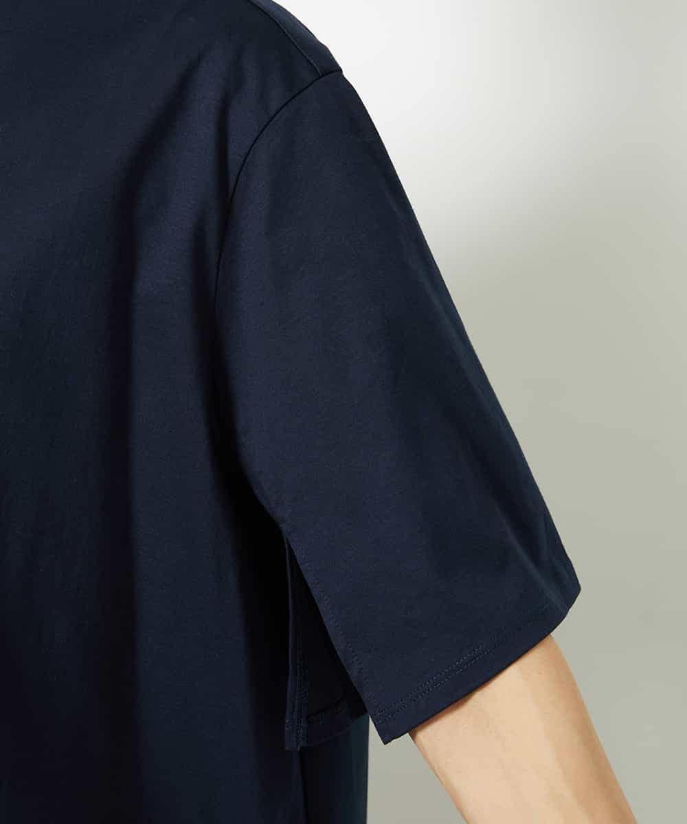 MICHEL  / ミッシェルクラン [接触冷感]異素材バックフレアカットソー 接触冷感］異素材バックフレアカットソー | MICHEL KLEIN (Women