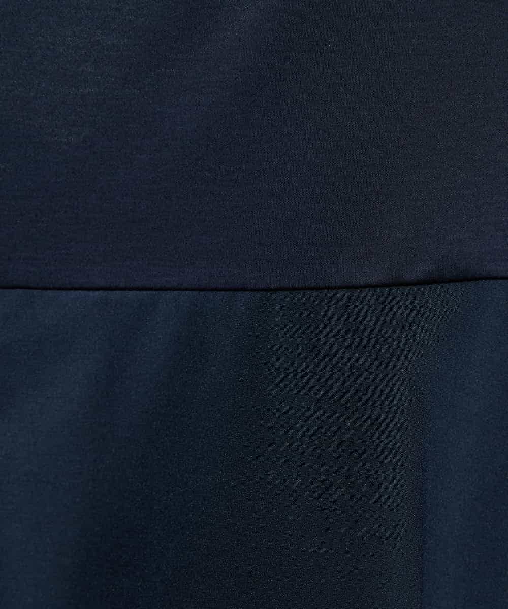 FMKJA32160 MICHEL KLEIN(ミッシェルクラン) [接触冷感]異素材バックフレアカットソー ネイビー