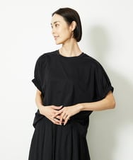 FMKJA33150 MICHEL KLEIN(ミッシェルクラン) [接触冷感]ギャザースリーブカットソー ホワイト
