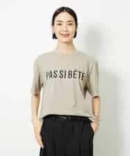 FMKJA41120 MICHEL KLEIN(ミッシェルクラン) かすれプリントロゴＴシャツ ホワイト