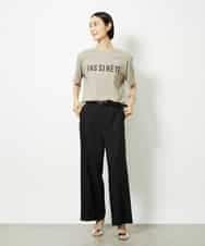 FMKJA41120 MICHEL KLEIN(ミッシェルクラン) かすれプリントロゴＴシャツ ホワイト