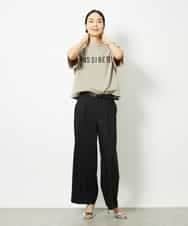 FMKJA41120 MICHEL KLEIN(ミッシェルクラン) かすれプリントロゴＴシャツ ホワイト