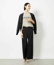 FMKJA41120 MICHEL KLEIN(ミッシェルクラン) かすれプリントロゴＴシャツ ホワイト