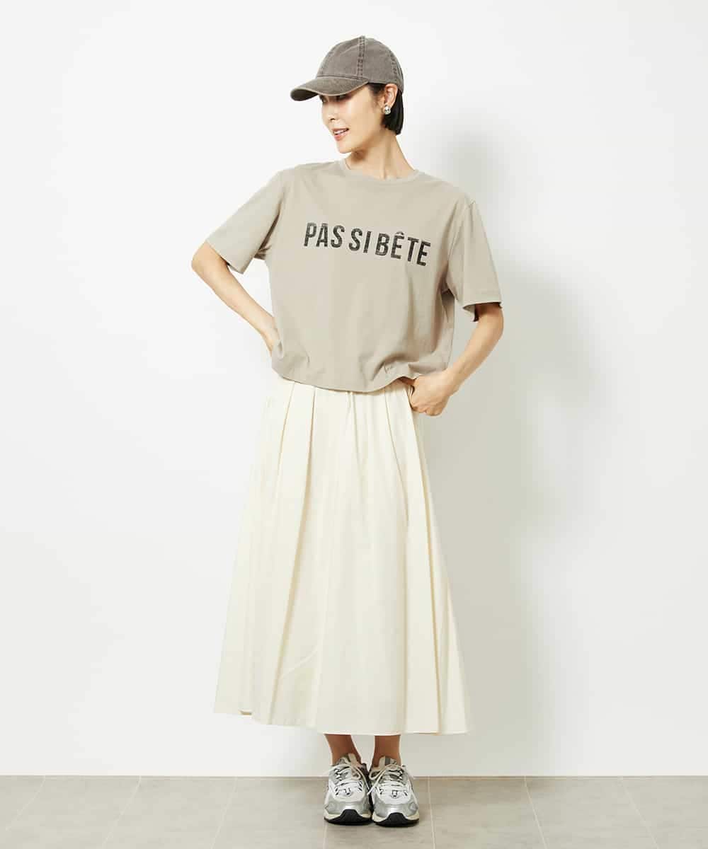 FMKJA41120 MICHEL KLEIN(ミッシェルクラン) かすれプリントロゴＴシャツ ホワイト