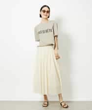 FMKJA41120 MICHEL KLEIN(ミッシェルクラン) かすれプリントロゴＴシャツ ホワイト