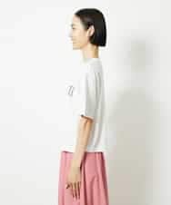 FMKJA41120 MICHEL KLEIN(ミッシェルクラン) かすれプリントロゴＴシャツ ホワイト