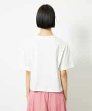 FMKJA41120 MICHEL KLEIN(ミッシェルクラン) かすれプリントロゴＴシャツ ホワイト
