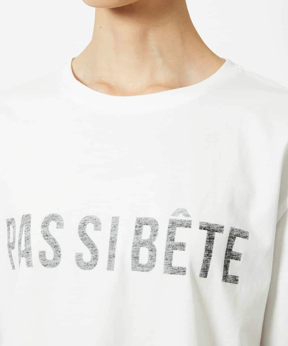 FMKJA41120 MICHEL KLEIN(ミッシェルクラン) かすれプリントロゴＴシャツ ホワイト