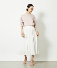 FMKJB37150 MICHEL KLEIN(ミッシェルクラン) [接触冷感]袖タックカットソー ピンク
