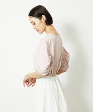 FMKJB37150 MICHEL KLEIN(ミッシェルクラン) [接触冷感]袖タックカットソー ピンク