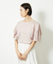 FMKJB37150 MICHEL KLEIN(ミッシェルクラン) [接触冷感]袖タックカットソー ピンク