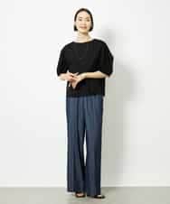 FMKJB37150 MICHEL KLEIN(ミッシェルクラン) [接触冷感]袖タックカットソー ピンク