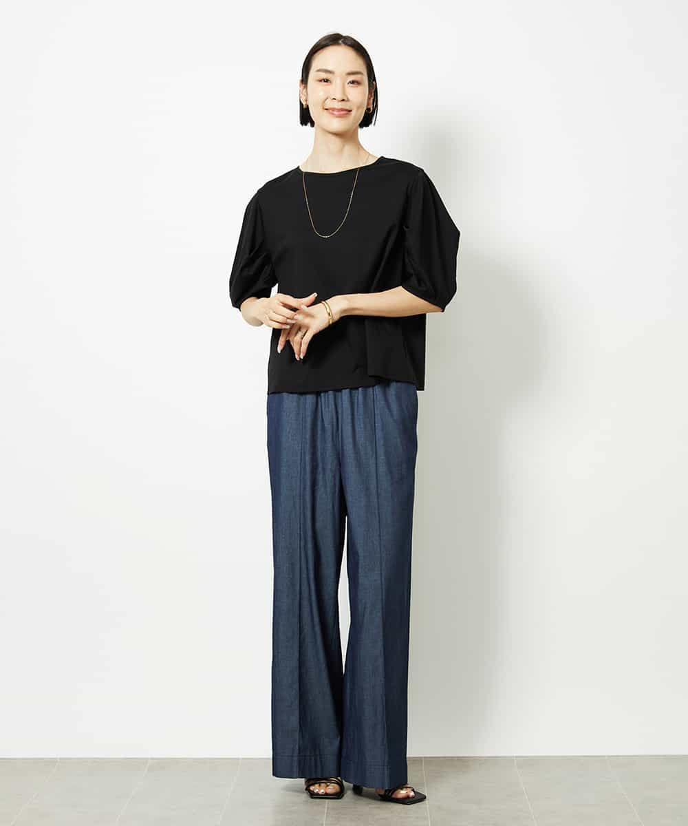 FMKJB37150 MICHEL KLEIN(ミッシェルクラン) [接触冷感]袖タックカットソー ピンク