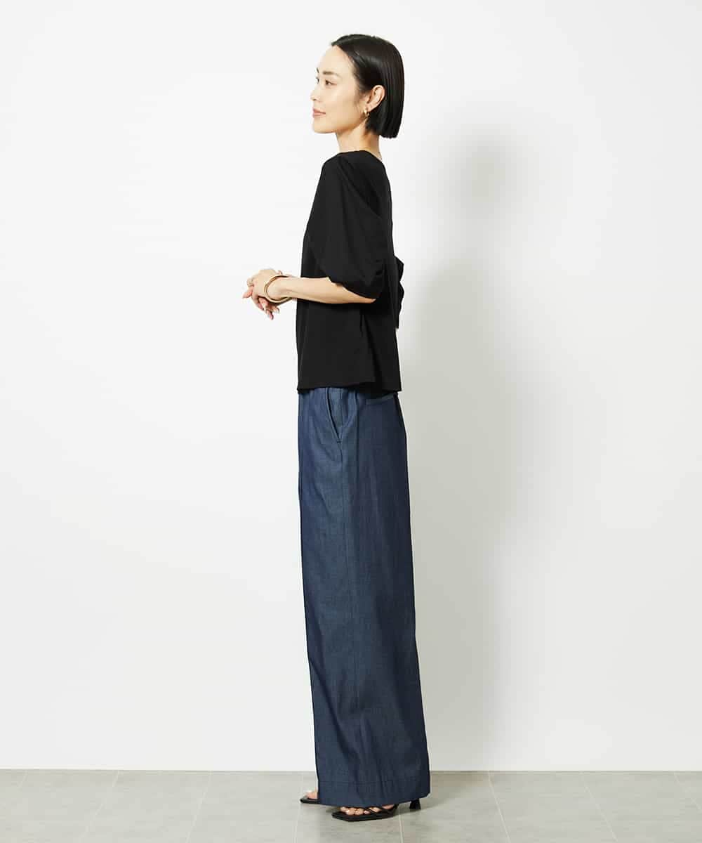 FMKJB37150 MICHEL KLEIN(ミッシェルクラン) [接触冷感]袖タックカットソー ピンク